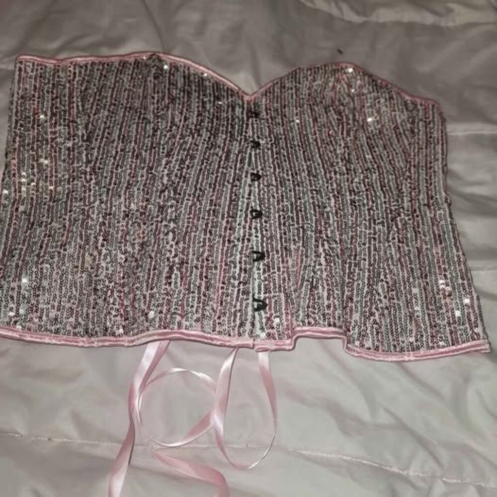 sequin new 2x corset plus size Halloween costume bling
